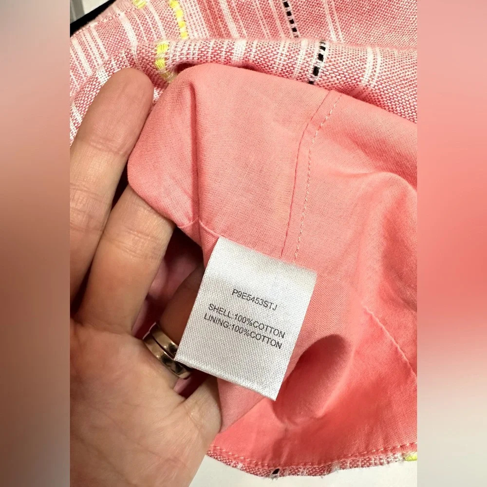 NWT Parker Katarina Pink Striped Button Front Crop Top Size XS - Picture 12 of 12